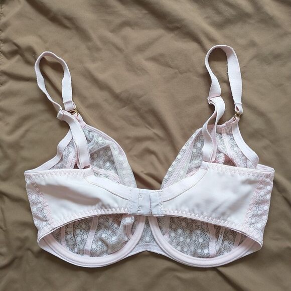 FREYA AA5201 Starlight Side Support Bra 32I Pink Lace Sheer Underwired Bow - Picture 3 of 7